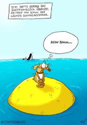 Cartoon: Insel Fifi (medium) by mil tagged insel,hund,fifi,unglück,mil,