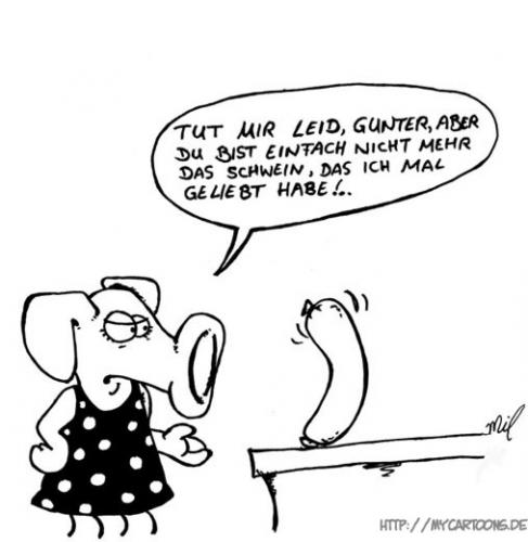 Cartoon: Schweineliebe (medium) by mil tagged cartoon,schweine,liebe,beziehung,mil