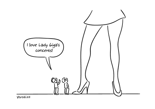 Cartoon: Lady Giga (medium) by Vhrsti tagged lady,gaga,giga,show,concert,music,celebrity,vip,famous,singer,sexy