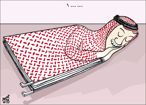 Cartoon: SLEEP (medium) by samir alramahi tagged jordan,arab,ramahi,politics