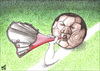 Cartoon: starvation Vuvuzela (small) by samir alramahi tagged starvation,vuvuzela,south,africa,football