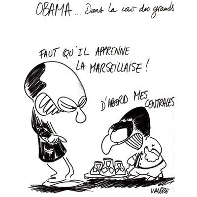Cartoon: Obama from France (medium) by Valere tagged sarkozy,hortefeux,obama