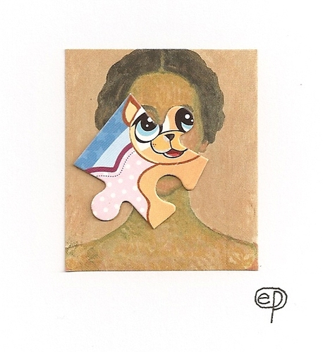 Cartoon: Hommage a Ferdinand Hodler (medium) by Erwin Pischel tagged pischel,puzzleteil,puzzle,portrait,maler,künstler,schweiz,naturalismus,symbolismus,hodler,ferdinand