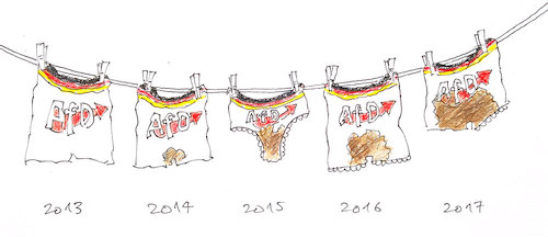 Cartoon: AfD Unterhosen (medium) by neophron tagged afd