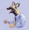 Cartoon: wildhund (small) by neophron tagged satire caricature animals tiere