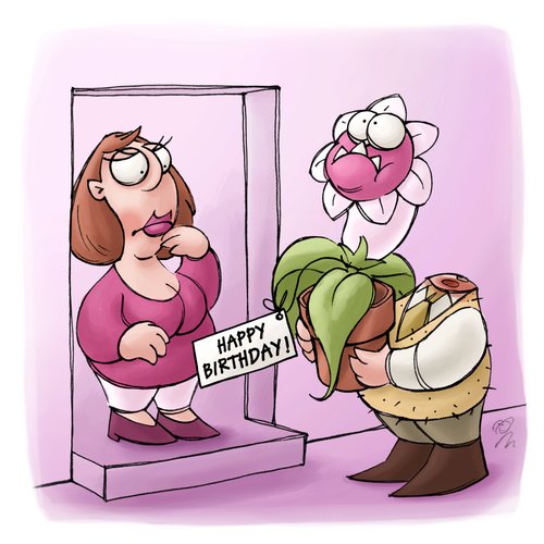 Cartoon: LACHHAFT Cartoon No. 196 (medium) by LACHHAFT tagged blume,cartoon,comic,fleischfressende,pflanze,geburtstag,geschenk,gratulation,hannibal,hunger,lachhaft,michael,mantel,verfressen,witze,blume,cartoon,comic,fleischfressende,pflanze,geburtstag,geschenk,gratulation,hannibal,hunger,lachhaft,michael,mantel,verfressen,witze