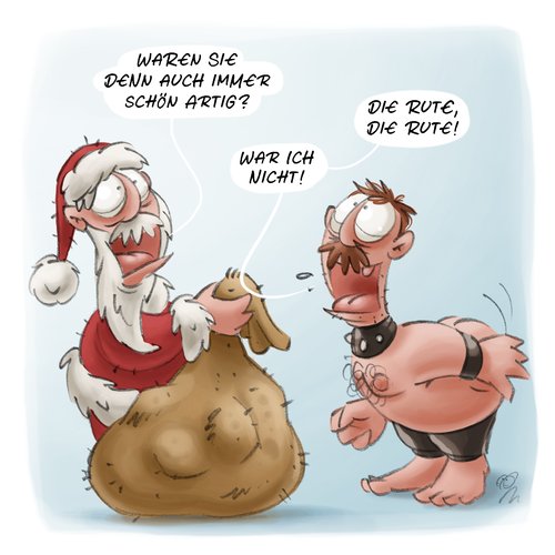 Cartoon: LACHHAFT Cartoon No. 335 (medium) by LACHHAFT tagged cartoon,comic,lachhaft,michael,mantel,witze,weihnachten,weihnachtsmann,geschenke,rute,sadomaso,sm,lack,und,leder,unartig,witze,weihnachten,weihnachtsmann,geschenke,rute,sadomaso,sm,lack,und,leder,unartig,sex,böse,geschenk,feier,tradition