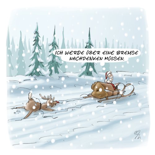 Cartoon: LACHHAFT Cartoon No. 339 (medium) by LACHHAFT tagged cartoon,comic,lachhaft,michael,mantel,witze,weihnachten,weihnachtsmann,schlitten,winter,schnee,tannen,rudolf,rudolph,the,rednosed,reindeer,rentier,unfall,überfahren,überfahren,unfall,rentier,rudolph,rudolf,tannen,schnee,winter,schlitten,weihnachtsmann,weihnachten,schlittenfahrt,bremse,auto