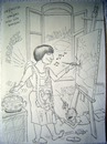Cartoon: Ambitious woman (small) by caknuta-chajanka tagged art,painting,mother,kids