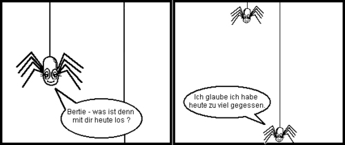 Cartoon: Hüftgold (medium) by petronas tagged adipositas,schwer,dick,spinne,bertie
