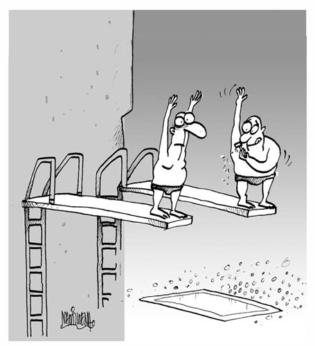 Cartoon: Competencia (medium) by martirena tagged competencia