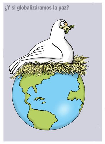 Cartoon: La paz (medium) by martirena tagged la,paz