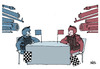 Cartoon: Peace talks. (small) by martirena tagged peace,war,conflicts,talks
