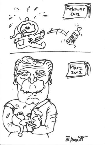 Cartoon: Mama Gauck (medium) by tristanactor tagged gauck,wulff,bundespräsident