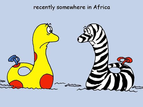 Cartoon: Ginger und Kalaschnikow 21 (medium) by wista tagged ginger,kalaschnikow,afrika,zebra,ente