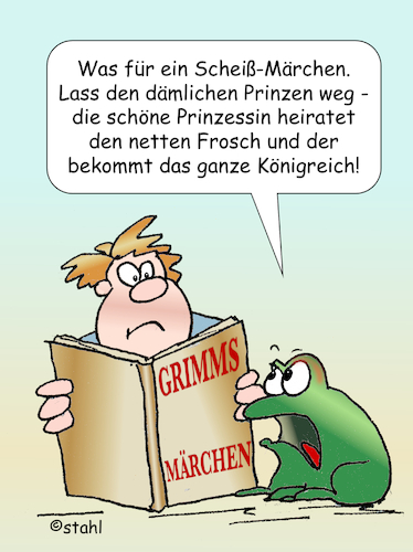 Cartoon: Märchenprinz (medium) by wista tagged märchen,frosch,könig,prinz,prinzessin,froschkönig,froschprinz,königreich,heirat,grimm,gebrüder,grimms,märchenprinz,reich,gold,schloss,palast,märchen,frosch,könig,prinz,prinzessin,froschkönig,froschprinz,königreich,heirat,grimm,gebrüder,grimms,märchenprinz,reich,gold,schloss,palast