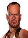 Cartoon: Bruce Willis (small) by Ausgezeichnet tagged karikatur,portrait,blood,sweat,tears,handgrenades,caricature,karikatur,