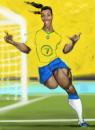 Cartoon: Ronaldinho Goucho (small) by Ausgezeichnet tagged karikatur portrait football soccer big thighs teeth caricature karikatur yellow 