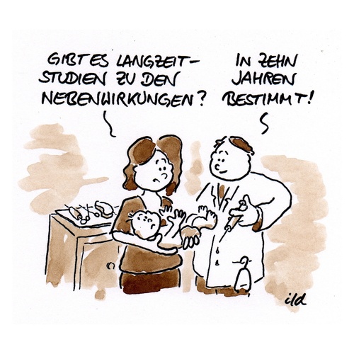 Cartoon: Langzeitstudien zu Nebenwirkung (medium) by achecht tagged studie,langzeitstudie,nebenwirkung,impfung,impfen,vaccination,schweinegrippe,grippe,wirkung,ursache,forschung,wissenschaft,medizin,spritze,arzt,aufklärung,studie,langzeitstudie,nebenwirkung,arzt,praxis,gesundheit,schweinegrippe,grippe,virus,krankheit,impfung,impfen