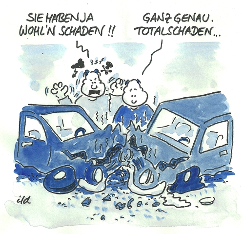 Cartoon: Totalschaden (medium) by achecht tagged auto,straße,unfall,autounfall,schaden,totalschaden,versicherung,wut,einsicht,blechschaden,scherben,auto,unfall,autounfall,schaden,totalschaden,versicherung,wut,einsicht,blechschaden,scherben,autos,autobahn,straßenverkehr,verkehr,sicherheit