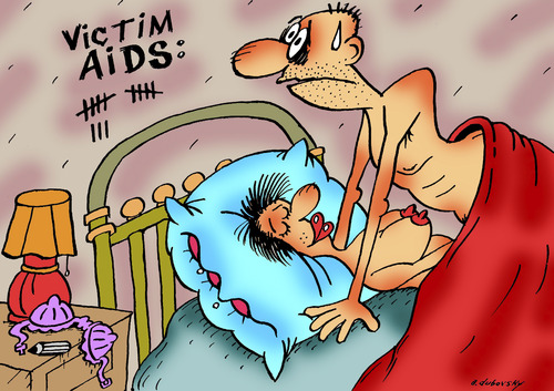 Cartoon: victim Aids (medium) by Dubovsky Alexander tagged victim,aids,love