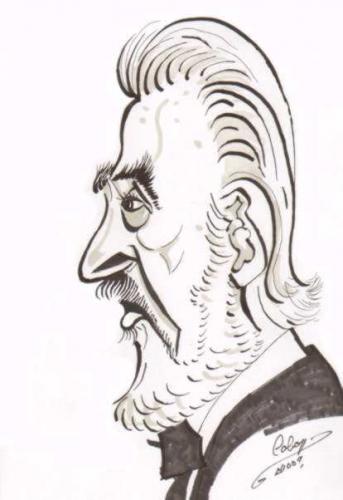 Cartoon: Christopher Lee (medium) by cabap tagged moviestars