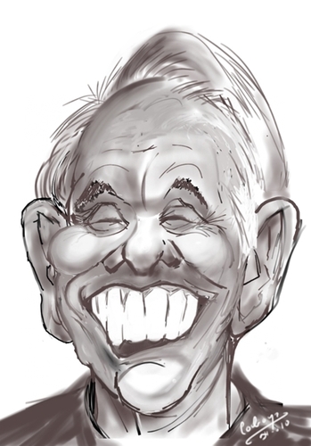 Cartoon: Johnny Carson (medium) by cabap tagged caricature