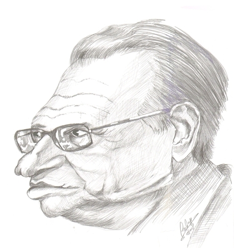 Cartoon: Larry King (medium) by cabap tagged caricature