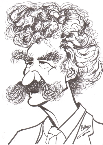 Cartoon: Marc Twain (medium) by cabap tagged caricature