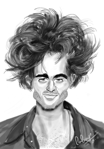 Cartoon: Robert Pattinson! (medium) by cabap tagged caricature,ipad
