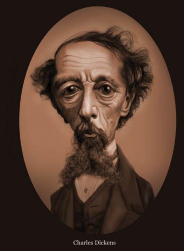 Cartoon: Charles Dickens (medium) by tobo tagged caricature