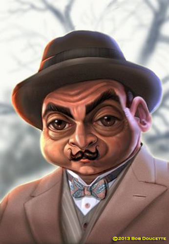 Cartoon: Hercule Poirot (medium) by tobo tagged hercule,poirot