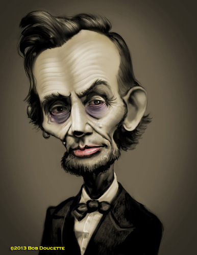 Cartoon: HONEST ABE (medium) by tobo tagged president,caricature,history