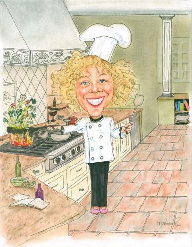 Cartoon: Chef Linda (medium) by stinchfieldstudio tagged stinchfield