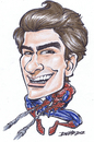 Cartoon: andrew garfield spider-man (small) by dumo tagged andrew,garfield,spider,man,spiderman,comics,caricature,color