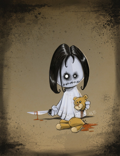 Cartoon: Decapiteddy (medium) by Hellder Gonzales tagged school,new,cartoon,girl,little,dead