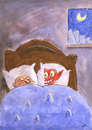 Cartoon: Alien im Bett (small) by ari tagged alien,mann,bett,abend,schlafen,sex,schlafzimmer,mond,überraschung