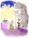 Cartoon: Falscher Planet (small) by ari tagged woman alien city planet sex 