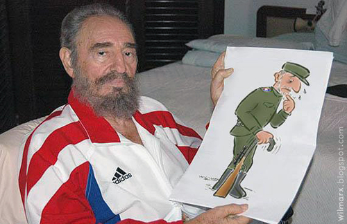 Cartoon: Drawing leaves outraged Fidel (medium) by Wilmarx tagged world,fidel,castro