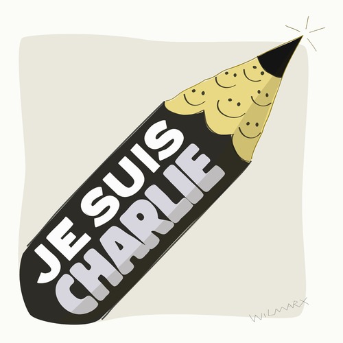 Cartoon: Je suis Charlie (medium) by Wilmarx tagged terrorism,communication,graphics,world,religion,smile,charlie,hebdo,humor
