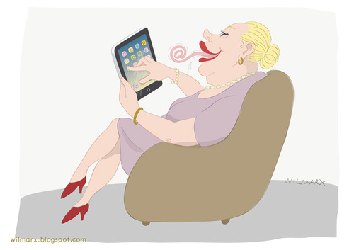 Cartoon: Modern mother in law tongue (medium) by Wilmarx tagged law,in,mother,internet,email