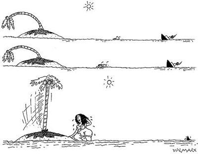 Cartoon: Naufraga (medium) by Wilmarx tagged island,desert