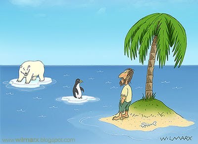 Cartoon: Visitantes (medium) by Wilmarx tagged desert,warming,global,island