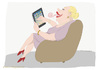 Cartoon: Modern mother in law tongue (small) by Wilmarx tagged email,internet,mother,in,law