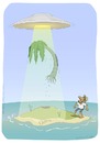 Cartoon: UFO on deserted island (small) by Wilmarx tagged desert,island,ufo