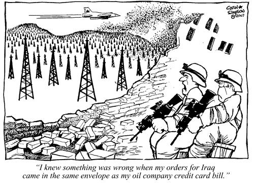 Cartoon: Iraq and Oil (medium) by carol-simpson tagged oil,iraq,war,usa,empire,imperialism