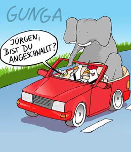 Cartoon: Angeschnallt (medium) by Gunga tagged angeschnallt