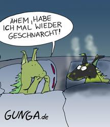 Cartoon: geschnarcht (medium) by Gunga tagged geschnarcht