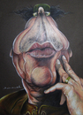 Cartoon: Al - Gaddafi (small) by Maicon SA tagged caricature,portrait,crayon