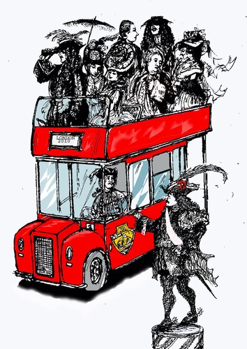Cartoon: LONDON (medium) by Miro tagged london,tourist